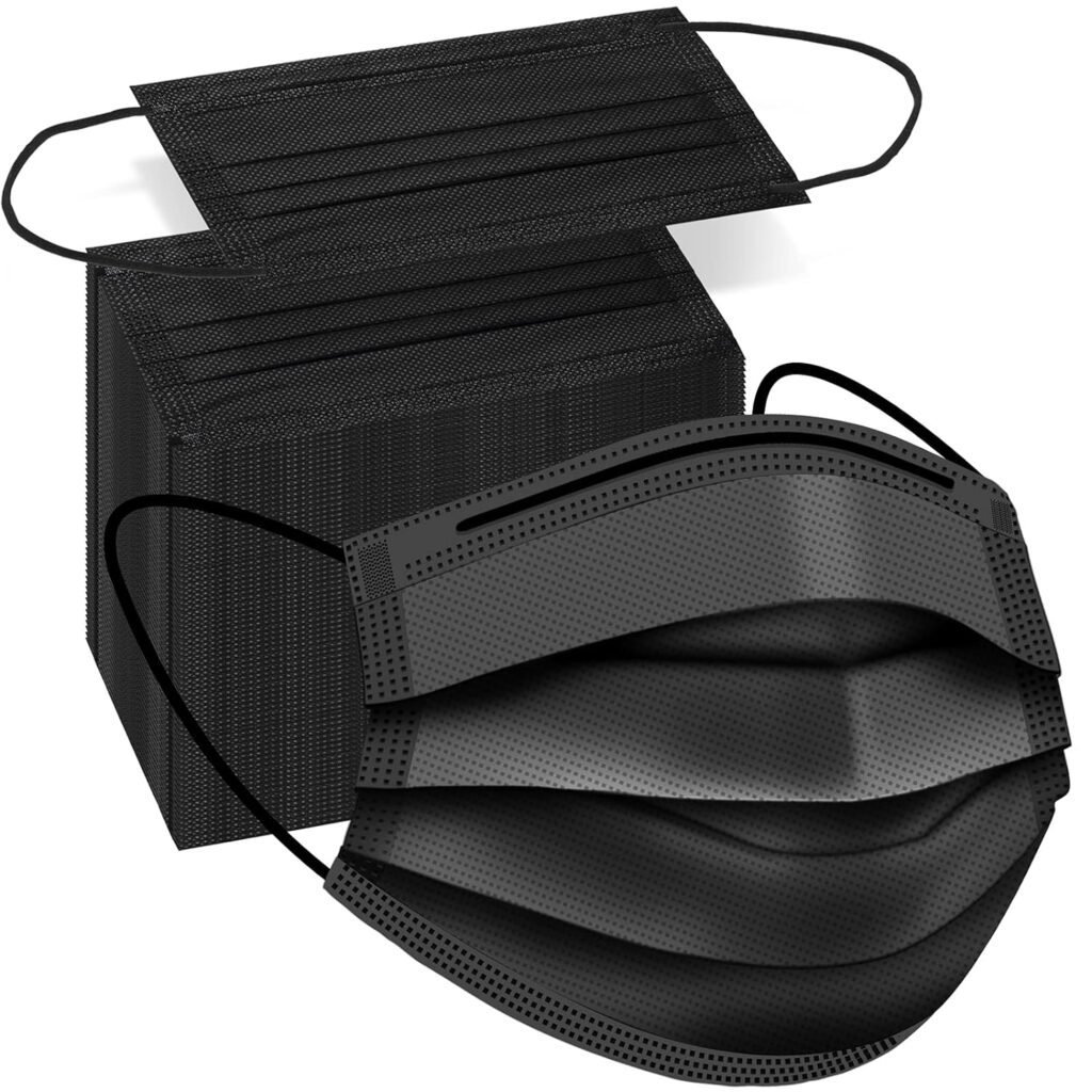 50PCS Face Masks, Masks Disposable, 3 Layer Protection Black Disposable Face Masks for Adult, Teenager, elderly 50PCS Face Masks, Masks Disposable, 3 Layer Protection Black Disposable Face Masks for Adult, Teenager, elderly