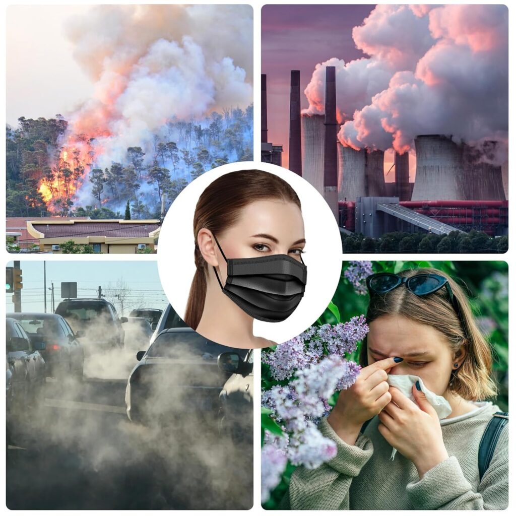 50PCS Face Masks, Masks Disposable, 3 Layer Protection Black Disposable Face Masks for Adult, Teenager, elderly Introducing 50PCS Face Masks for Travel