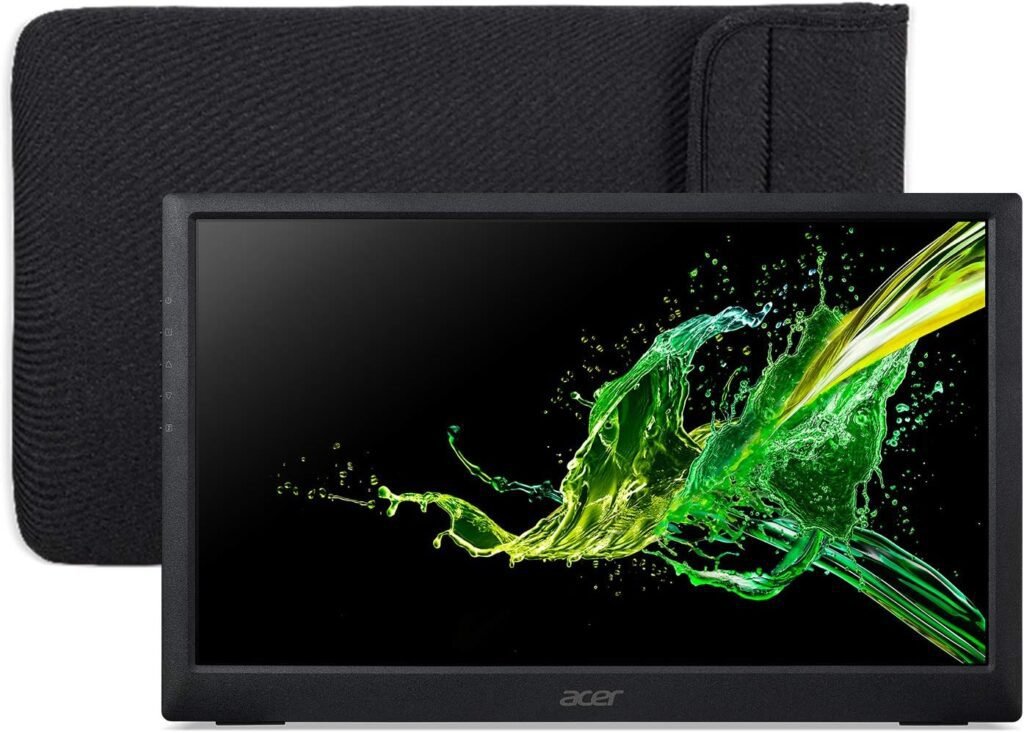 Acer PM161Q bu Portable Monitor 15.6 Full HD (1920 x 1080) (USB Type-C for Video/Power Micro USB for Supplemental Power),Black Acer PM161Q bu Portable Monitor 15.6 Full HD (1920 x 1080) (USB Type-C for Video/Power Micro USB for Supplemental Power),Black