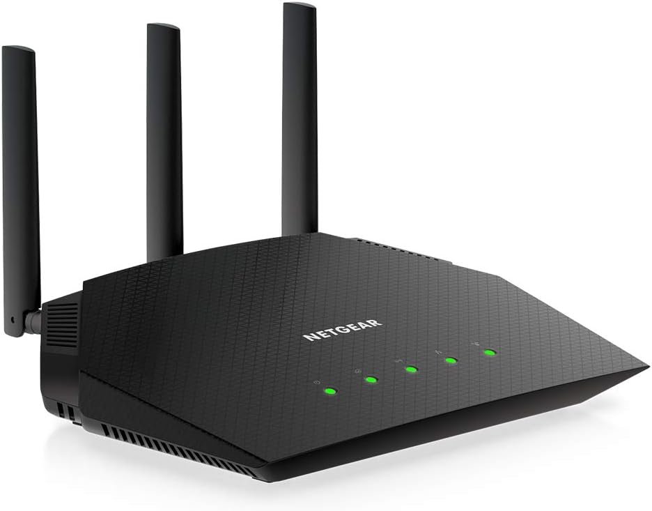 NETGEAR 4-Stream WiFi 6 Router (R6700AX) – AX1800 Wireless Speed (Up to 1.8 Gbps) | Coverage up to 1,500 sq. ft., 20 devices