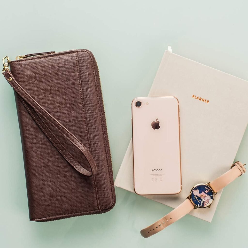 Travel Document Organizer - RFID Passport Wallet Case Family Holder Id Wristlet Travel Document Organizer - RFID Passport Wallet Case Family Holder Id Wristlet