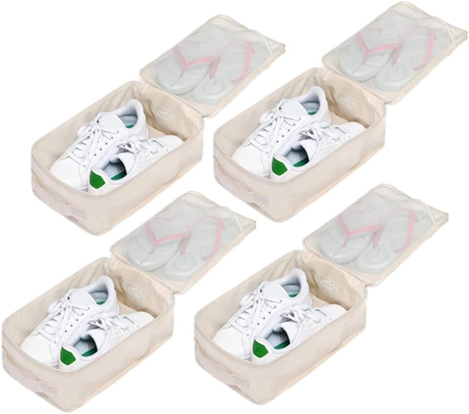 Travel Shoe Organizer For Suitcase, Foldable Waterproof Shoe Pouches Organizer-Double Layer (Multi-colored4) Travel Shoe Organizer For Suitcase, Foldable Waterproof Shoe Pouches Organizer-Double Layer (Multi-colored4)
