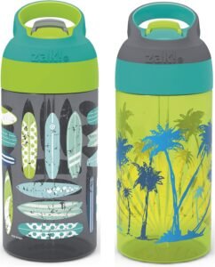 Reusable water bottle with leak-proof design